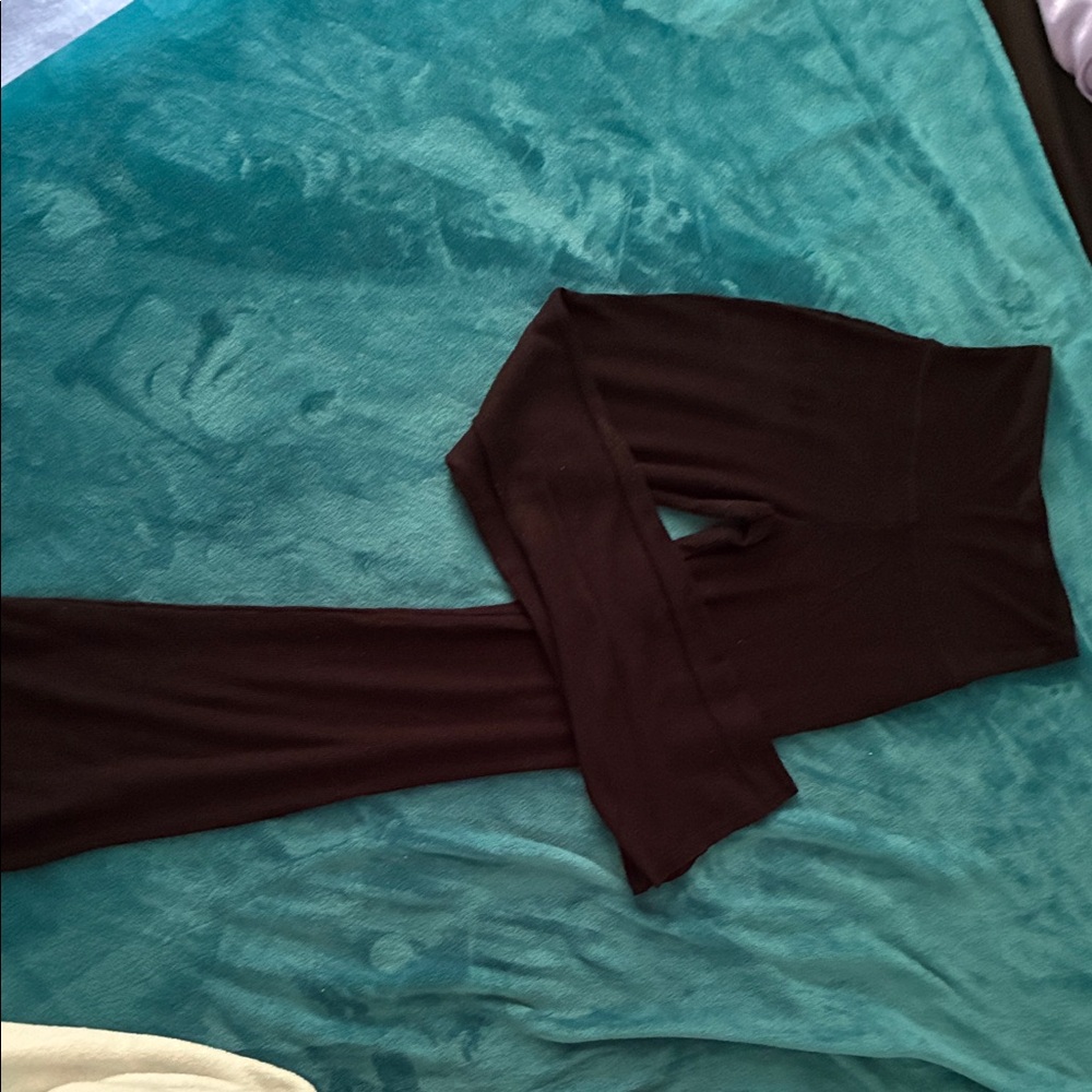 Black Stretchy Wide-Leg Pants